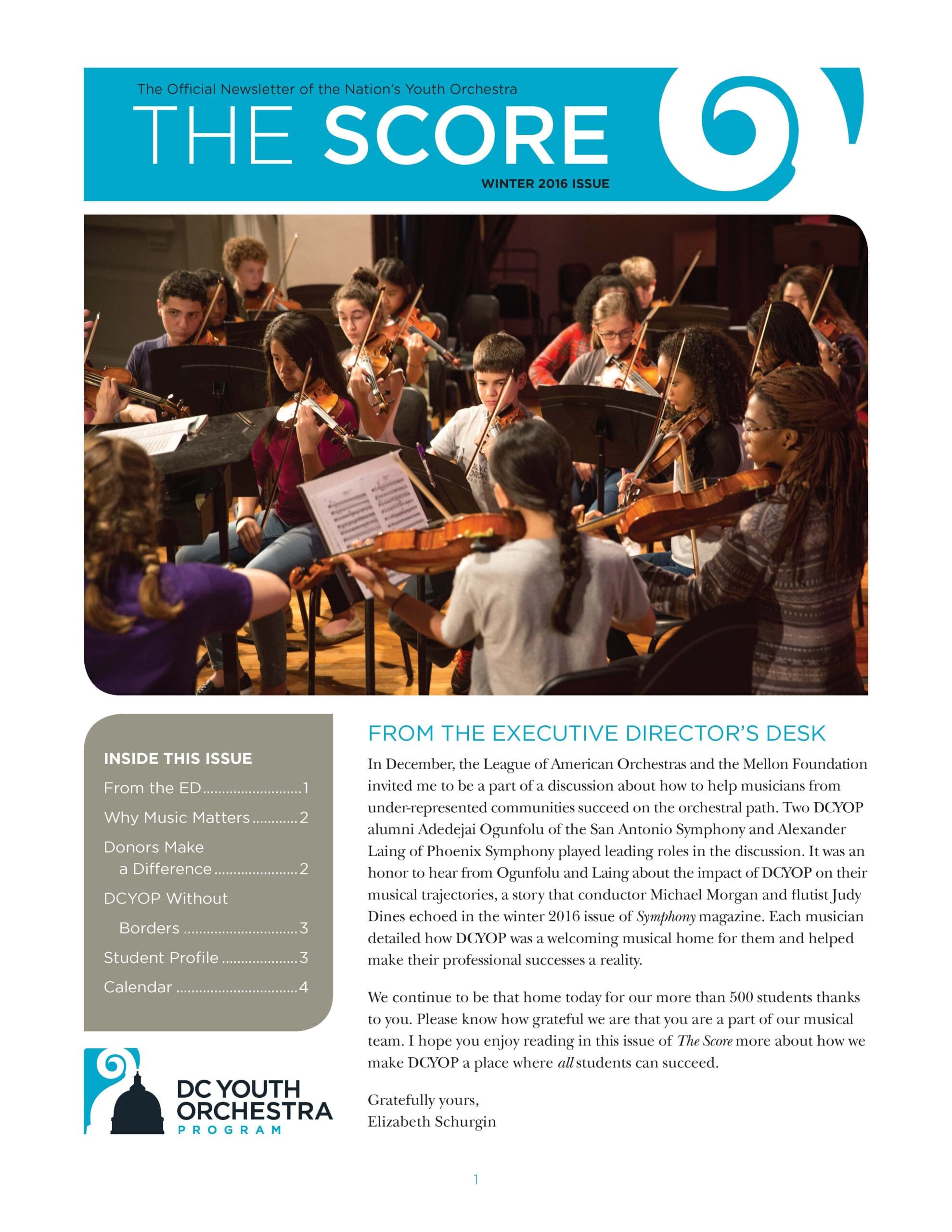 The Score: Winter 2016